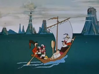 Стоп-кадр из мультфильма «Как казаки мушкетёрам помогали».